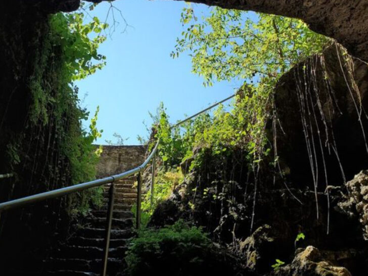 Step Inside Cascade Caverns to See Texas&rsquo; Only Underground Waterfall
