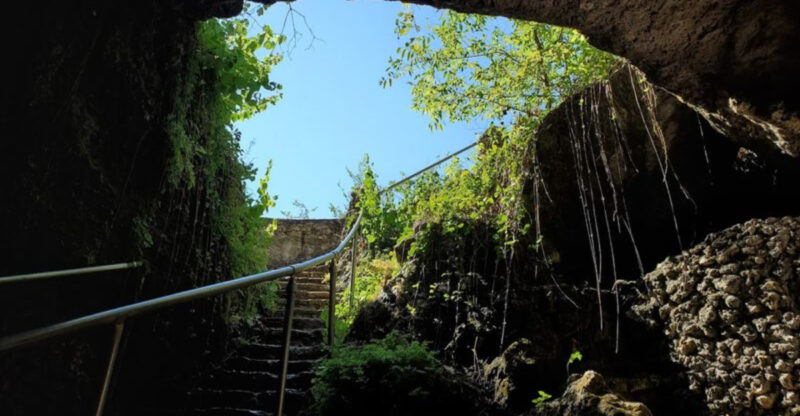 Step Inside Cascade Caverns to See Texas’ Only Underground Waterfall