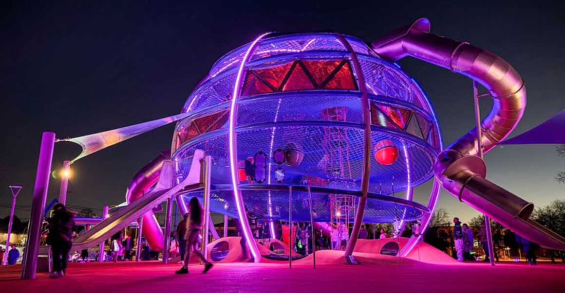 this glow in the dark playground feels almost unreal