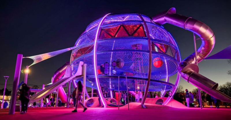 This Glow-in-the-Dark Playground Feels Almost Unreal