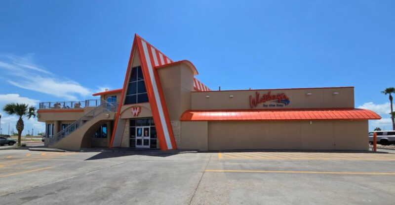 This Two-Story Burger Spot by the Bay in Texas Has Views Almost as Good as the Burgers