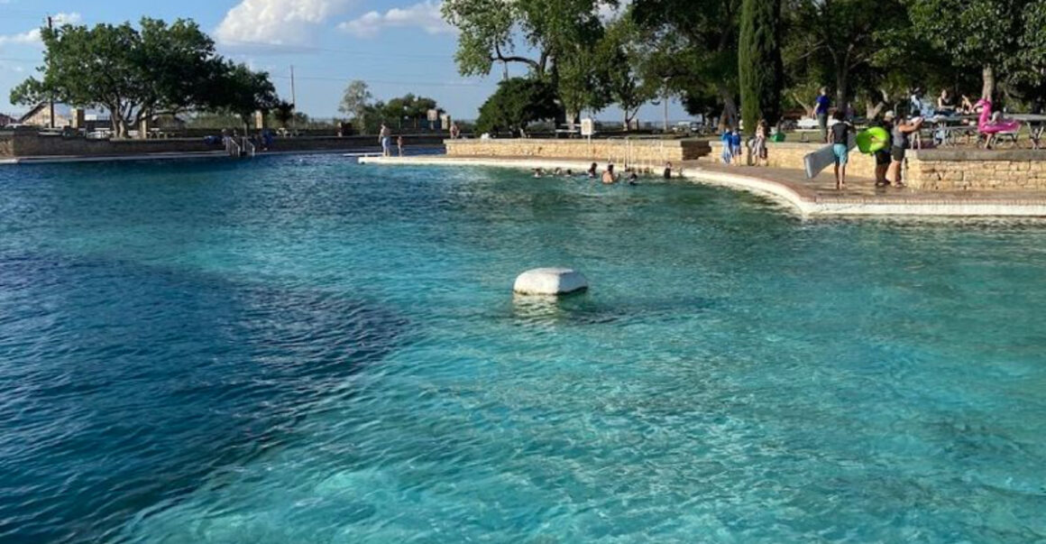 this west texas oasis has a massive spring fed pool in the middle of the desert