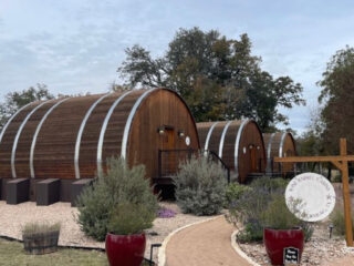 you can stay inside a giant wine barrel in the texas hill country