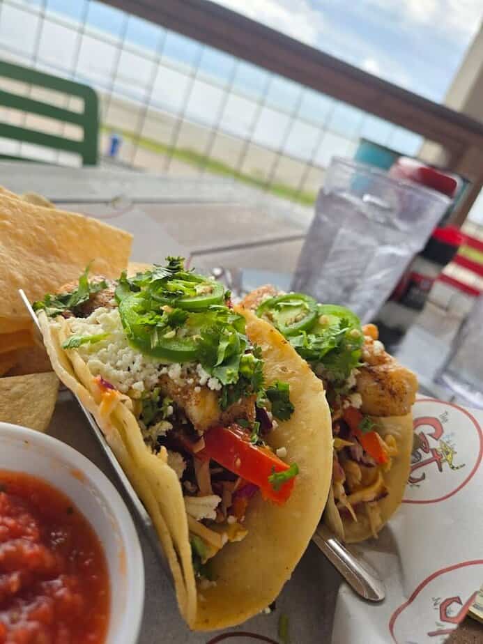 This Laid Back Texas Beach Spot Serves Incredible Food With a Gulf View Fresh Fish Tacos and Citrus Snapper