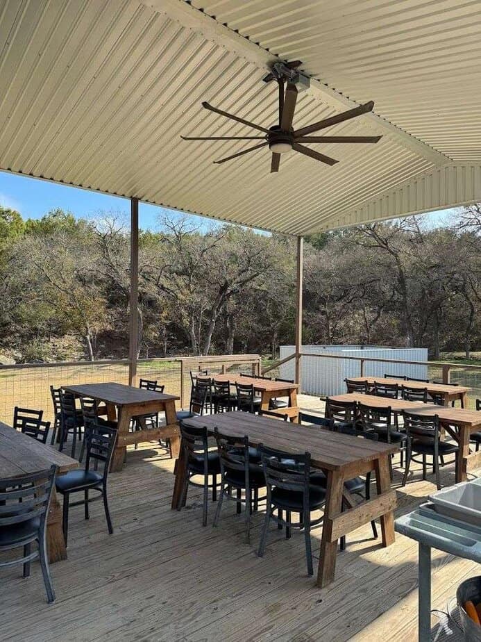 Outdoor Dining Area with Hill Country Views