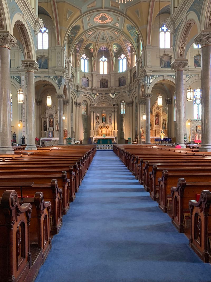 Granite Columns and Soaring Ceilings