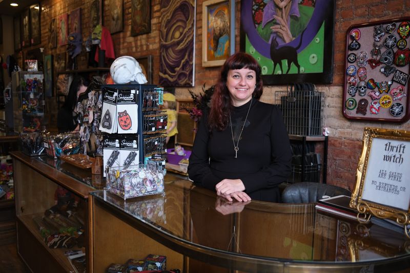 This Spooky Thrift Shop In Michigan Is Packed With Creepy Oddities And Dark Art Collectors Love The Owner Behind the Curtain