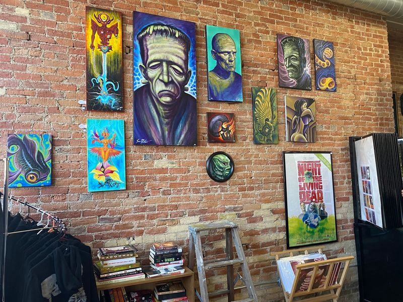 This Spooky Thrift Shop In Michigan Is Packed With Creepy Oddities And Dark Art Collectors Love Local Art on Every Wall